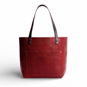 PORTLAND LEATHER Limited Edition Tote Chili Red Bag